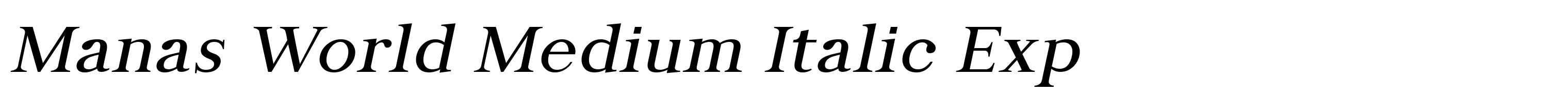 Manas World Medium Italic Exp